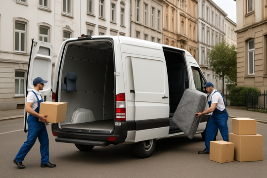 Express Möbeltransport Saarbrücken – weißer Mercedes Sprinter
